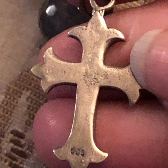 🎄Unique K Sterling Silver Religious Coexist Charm Necklace-598 $70or$65 w/offer - Picture 4 of 11